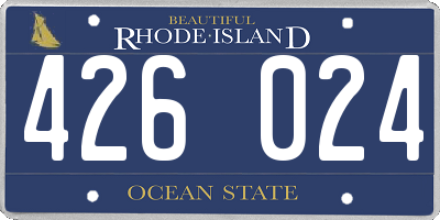 RI license plate 426024