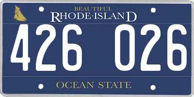 RI license plate 426026