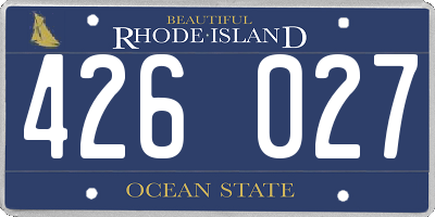 RI license plate 426027