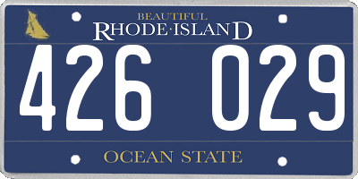RI license plate 426029