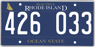 RI license plate 426033