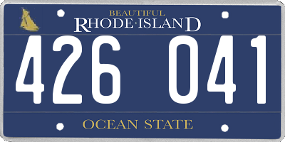 RI license plate 426041