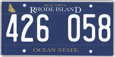 RI license plate 426058