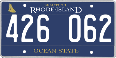 RI license plate 426062