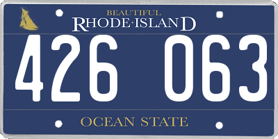RI license plate 426063