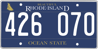 RI license plate 426070
