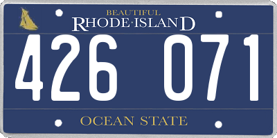 RI license plate 426071