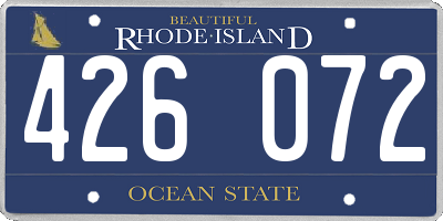 RI license plate 426072