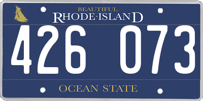 RI license plate 426073