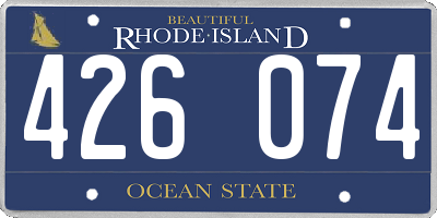 RI license plate 426074