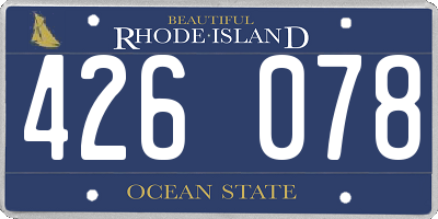RI license plate 426078