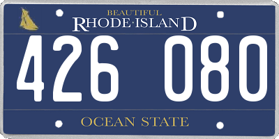 RI license plate 426080