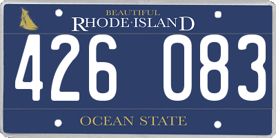 RI license plate 426083