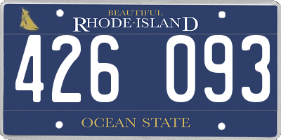 RI license plate 426093