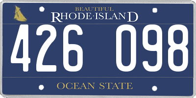 RI license plate 426098