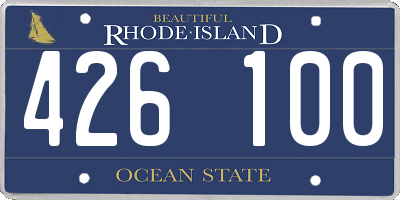 RI license plate 426100
