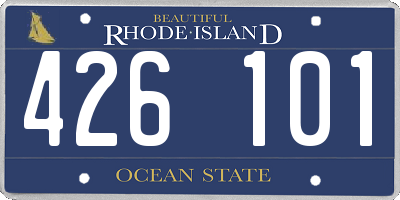 RI license plate 426101