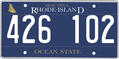 RI license plate 426102