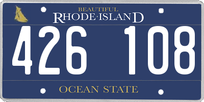 RI license plate 426108