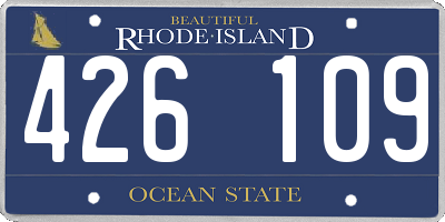 RI license plate 426109