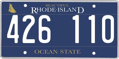 RI license plate 426110