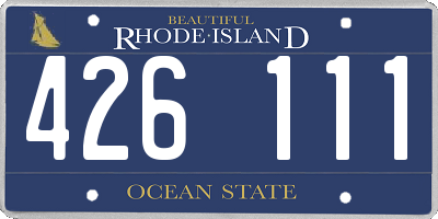 RI license plate 426111