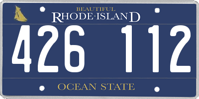 RI license plate 426112