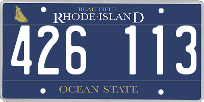 RI license plate 426113