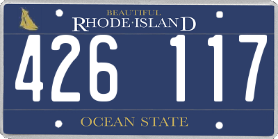 RI license plate 426117
