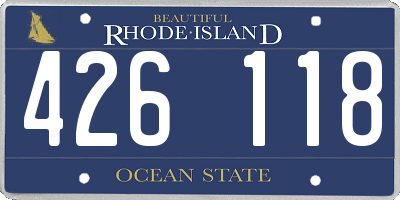 RI license plate 426118