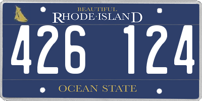 RI license plate 426124