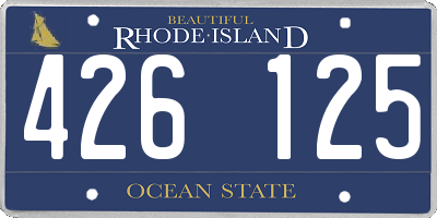 RI license plate 426125