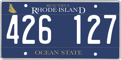 RI license plate 426127