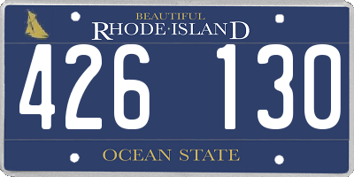 RI license plate 426130