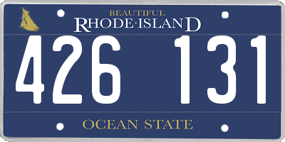 RI license plate 426131