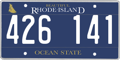 RI license plate 426141