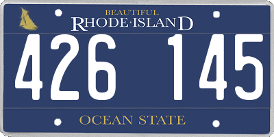 RI license plate 426145