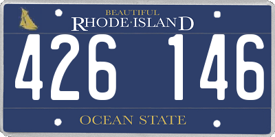 RI license plate 426146
