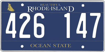 RI license plate 426147