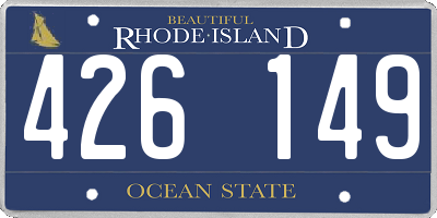 RI license plate 426149