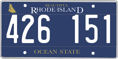 RI license plate 426151