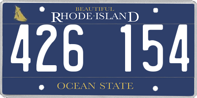 RI license plate 426154