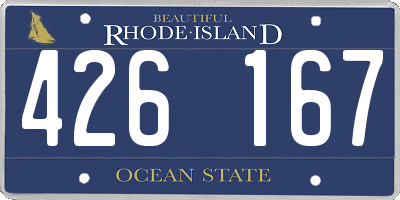 RI license plate 426167