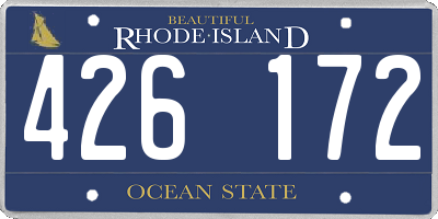 RI license plate 426172