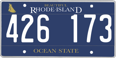 RI license plate 426173