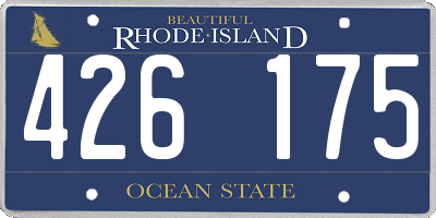 RI license plate 426175
