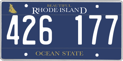 RI license plate 426177