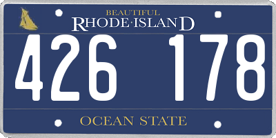 RI license plate 426178