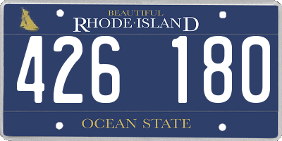 RI license plate 426180
