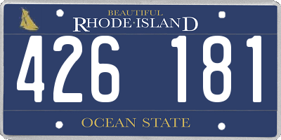 RI license plate 426181